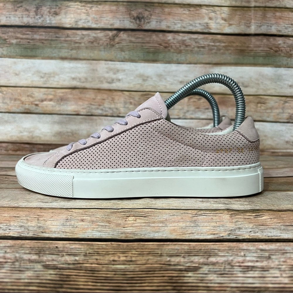Womens By Common Projects Achilles Low Pink Sneakers